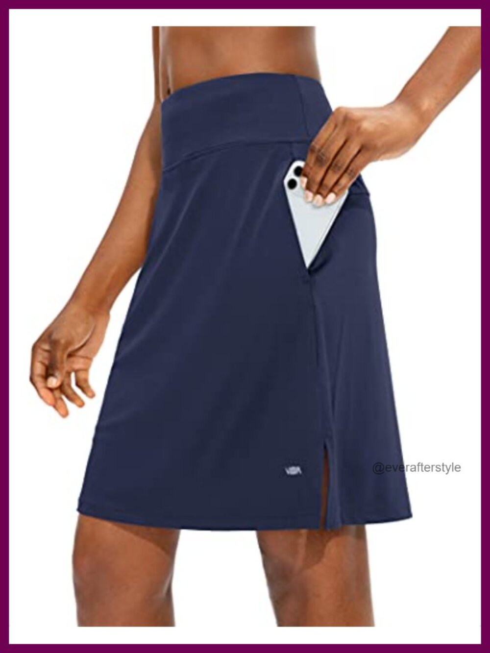 Knee Length Skorts Skirt UPF50+ Athletic Tennis Golf Skort with Pockets
